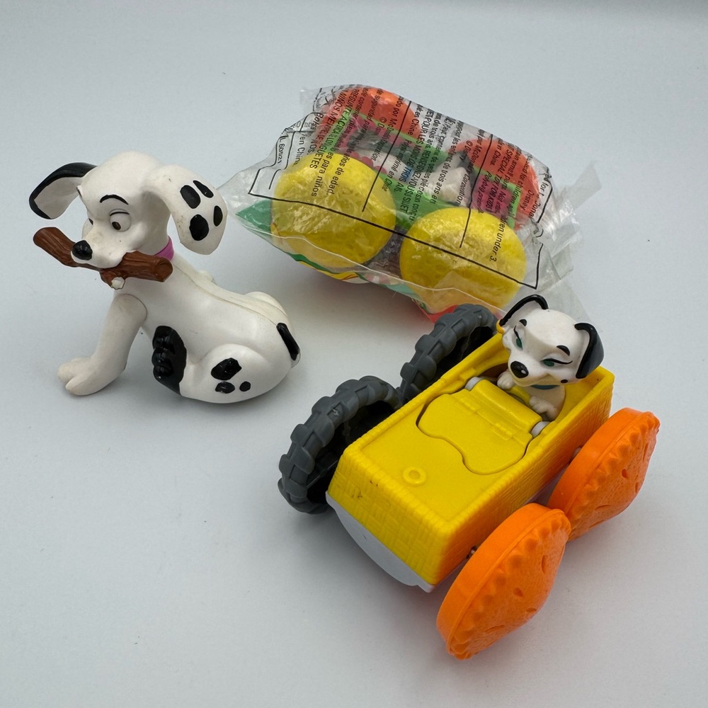 Vintage 101 Dalmatians McDonalds Toy Lot Sealed #5 + 2 Figures Car